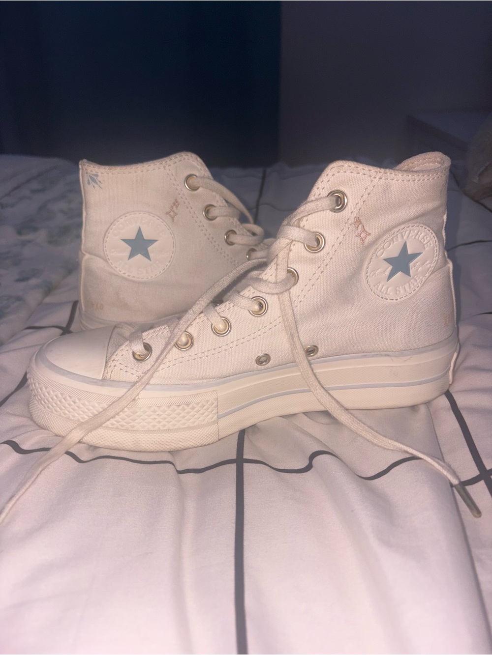 Converse White Canvas High-Top Sneakers